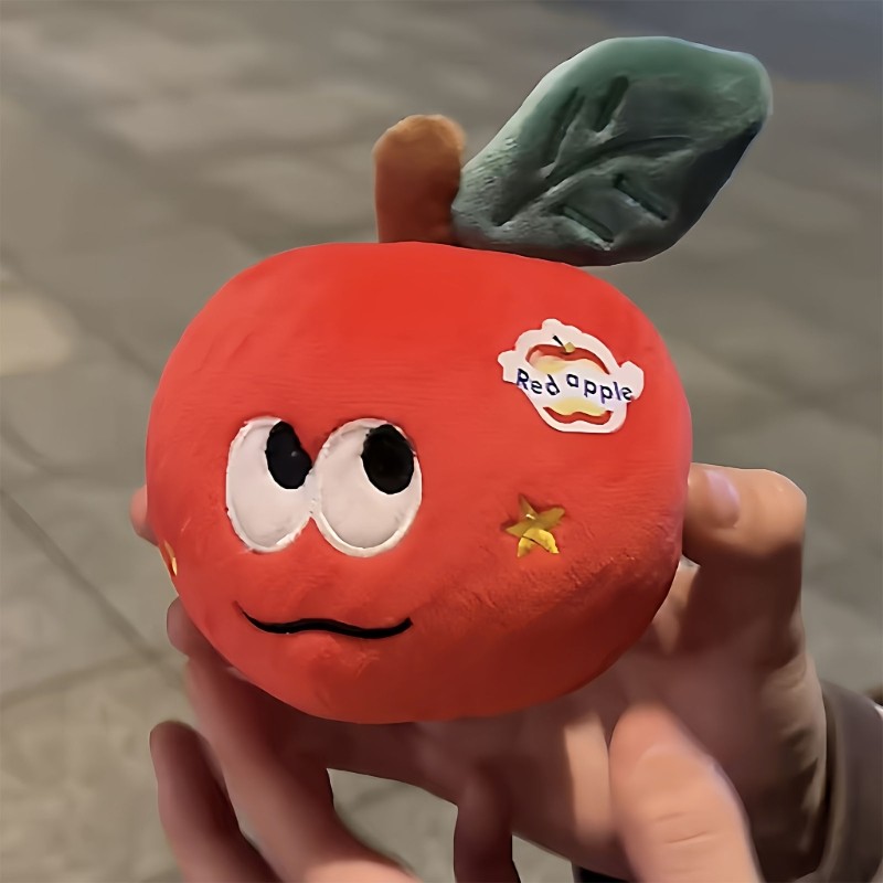 Plush Apples Keychain for Women Handbag Bag Charms Artistic Keychain Accessories
