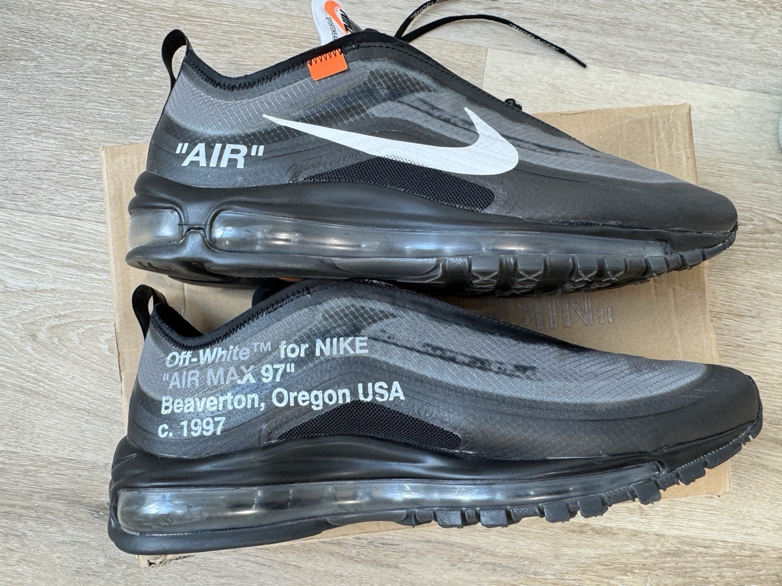 Off-White Nike Air Max 97 Black AJ4585-001 Men’s Size 10 pre-owned