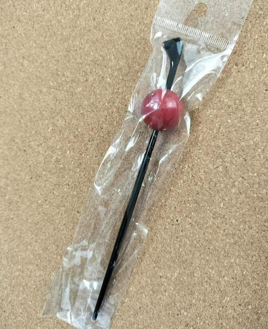 Red Ball Hairpin Kimono Yukata Accessory Single Dragonfly Charm 19cm