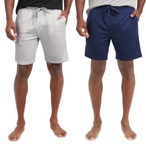 Eddie Bauer Men’s Comfort Fit Elastic Waistband ,Lounge Short 2 Pack White, M