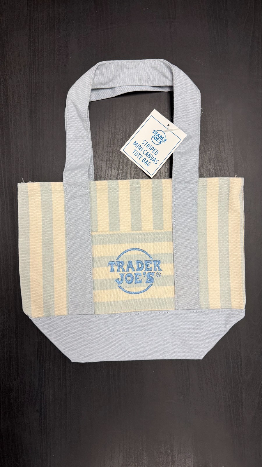 New trader joes mini stripe tote 4 color set