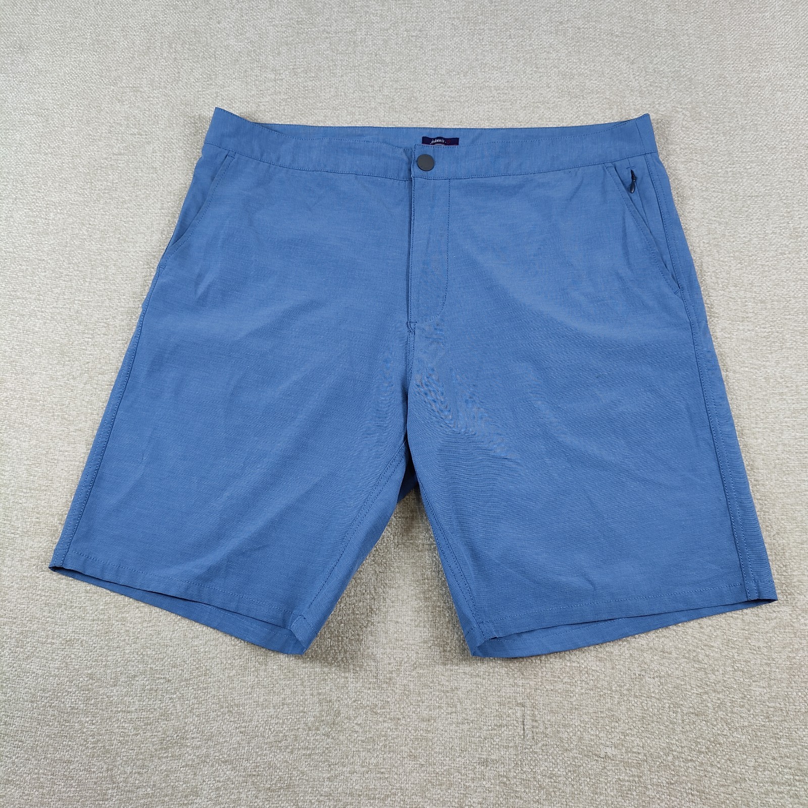 Johnnie-O Shorts Dawn 2 Dusk Men’s 35×9 Laguna Blue Swim Stretch Boardshorts