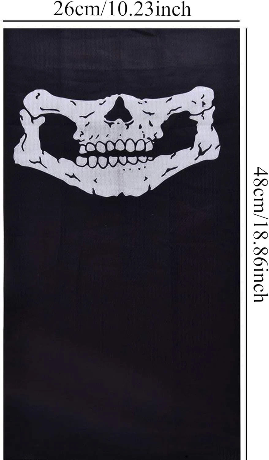 Skull Chin Masks, Breathable Face Mask Skull Seamless Balaclava Mask Headwear