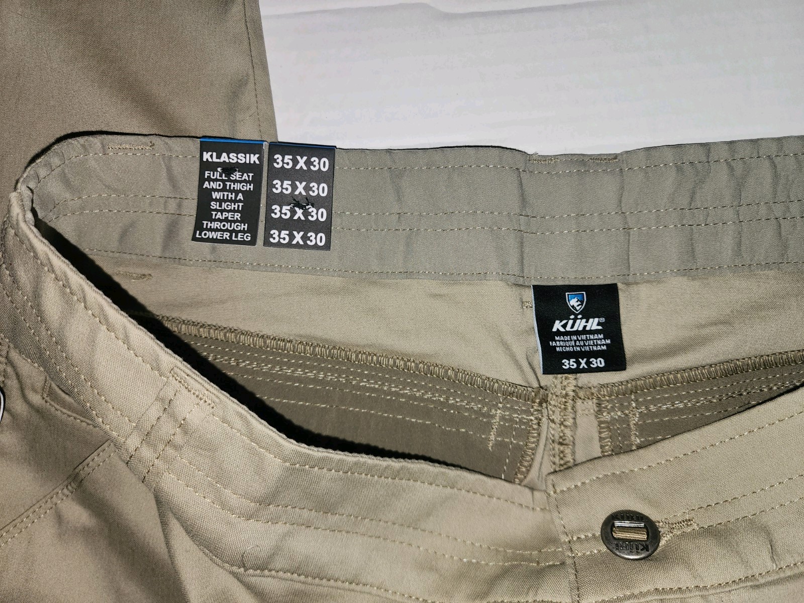 NWT Kuhl Men’s Resistor Lite Chino Pants 35×30 Beige/Khaki