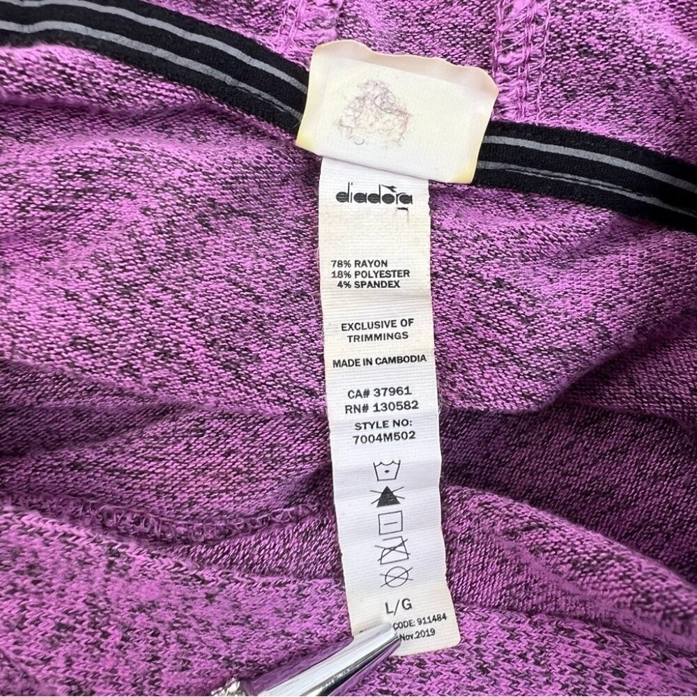 Diadora hoodie sweater heathered black Purple Sweater long sleeve comfy