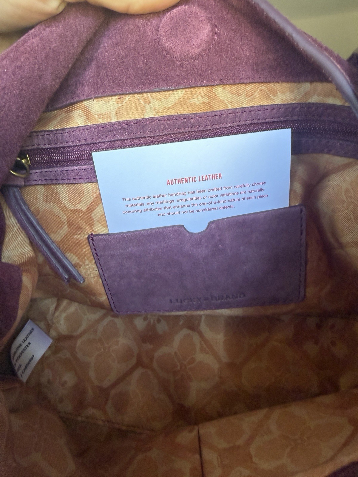 🔥Lucky Brand Clem Suede Mini Hobo Bag/Grapevine viral color/ premium bag