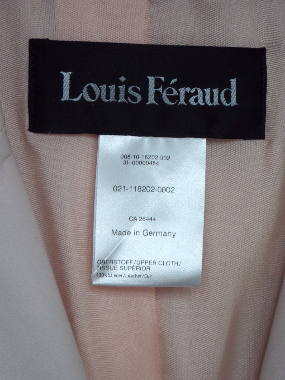 Louis Feraud Women’s Pink Leather Button Jacket Size 10