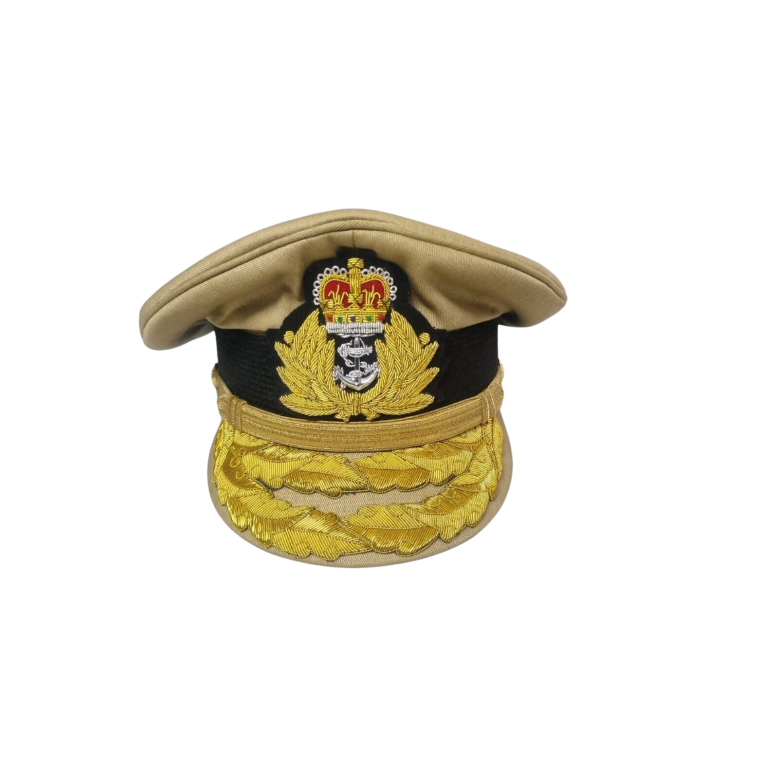 UK Royal Navy Admiral Officer Hat – Khaki, White or Black | Premium Reproduction