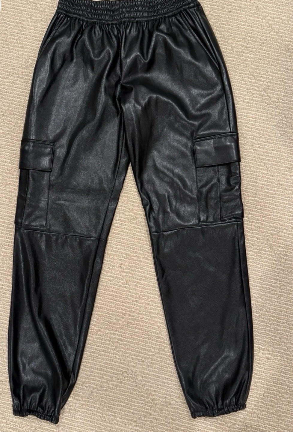Generation Love Nate Faux Leather Cargo Pant Black Size Small