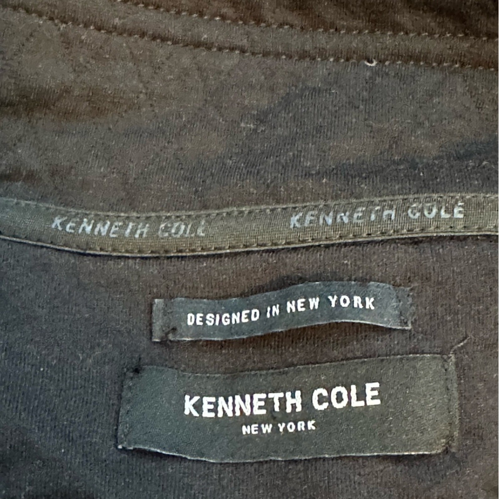 Kenneth Cole men’s large black quilted sweater/sweatshirt. New without tags