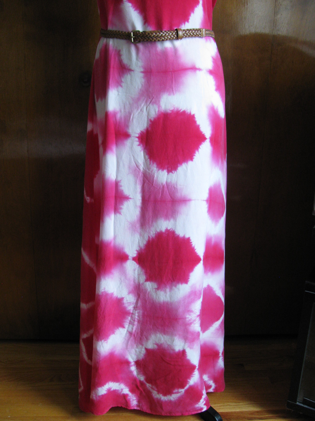 C&C California women’s pink white long dress size Medium