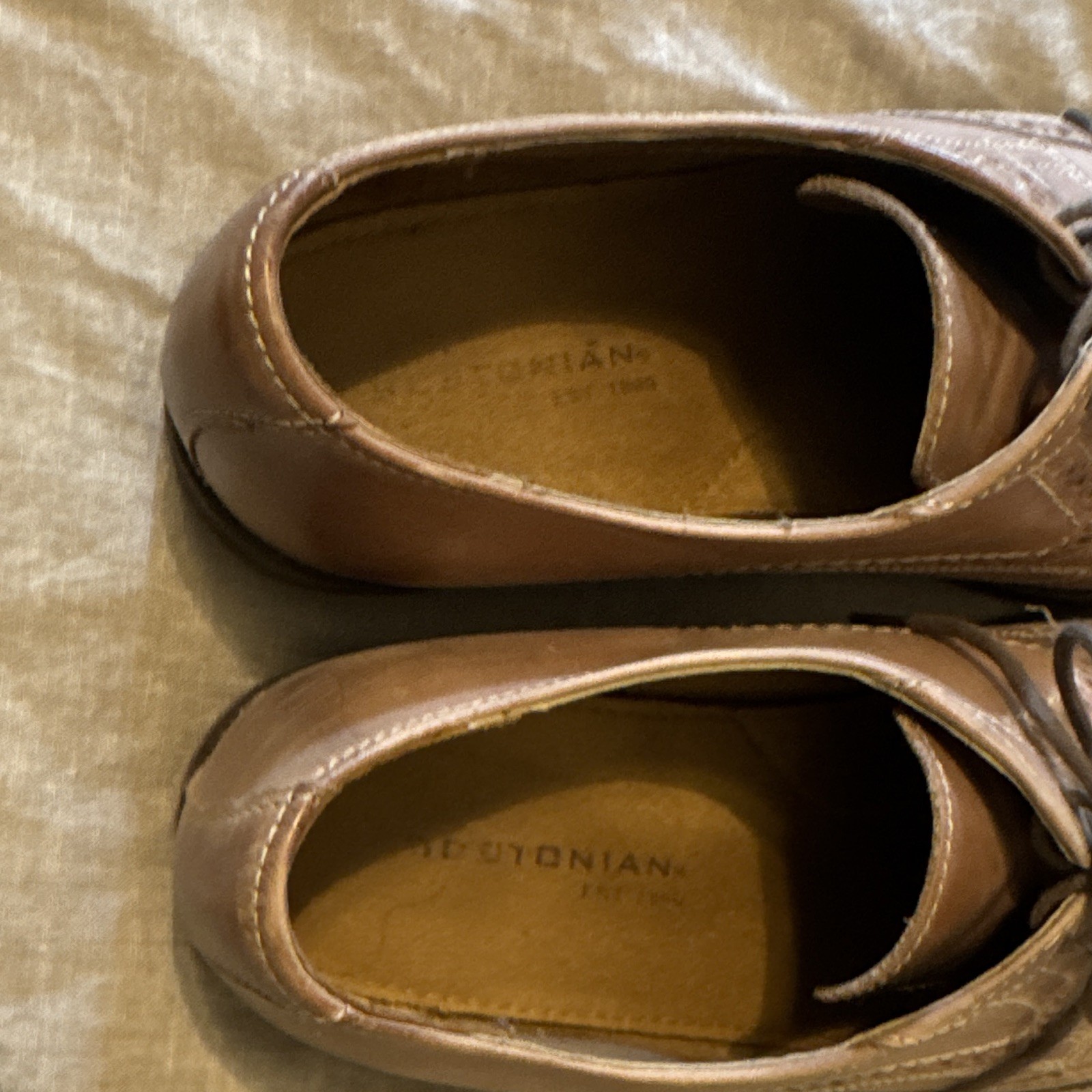 Bostonian Men’s Brown Leather Brogue Oxford Dress Shoes Lace Up Size 10M
