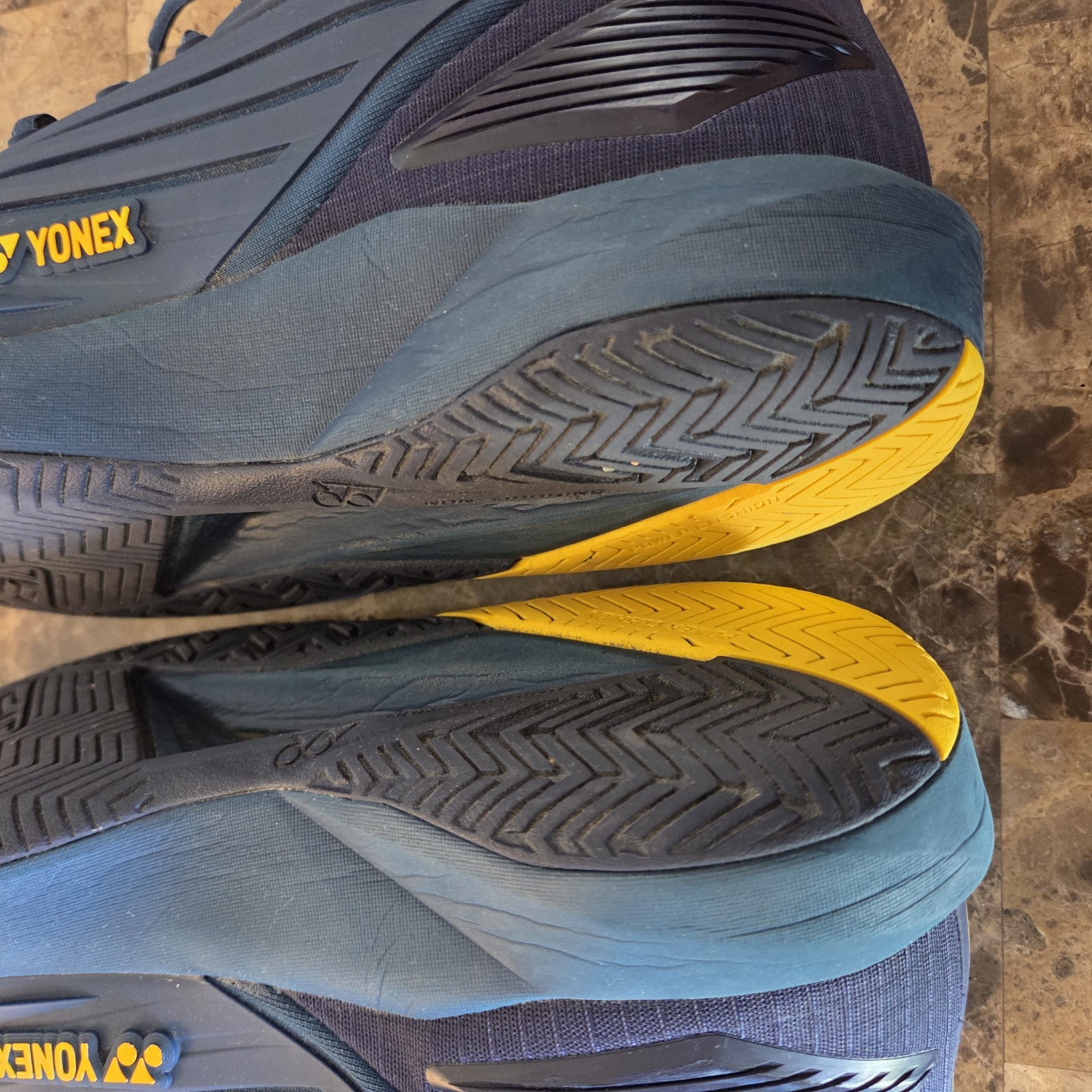Yonex Eclipsion 5 Tennis Shoes Men Size 10.5 Deep Blue/Yellow active athletic