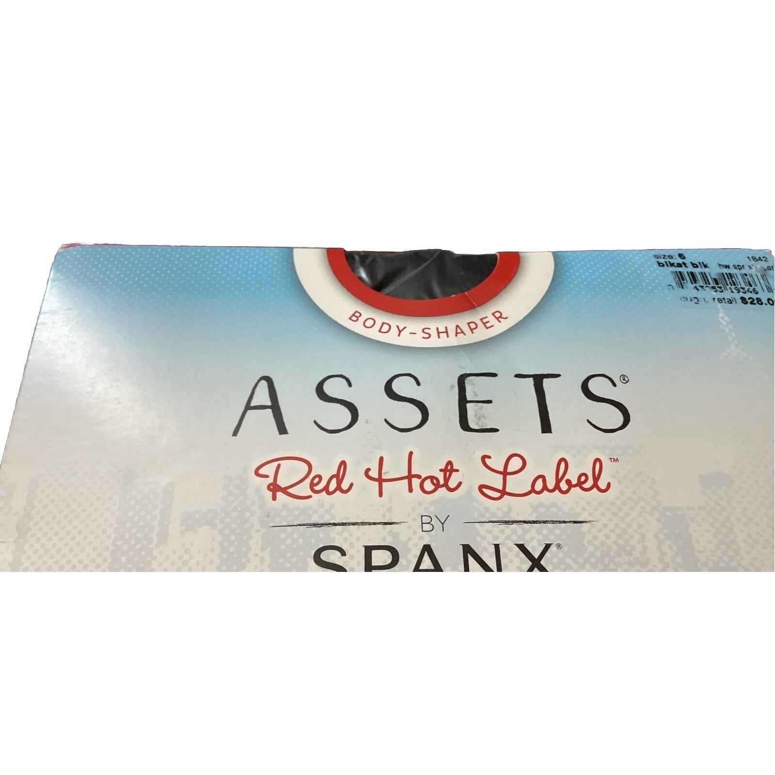 Assets Red Hot Label Shaper 6 Black High Waist Mid Thigh Super Control Slimming