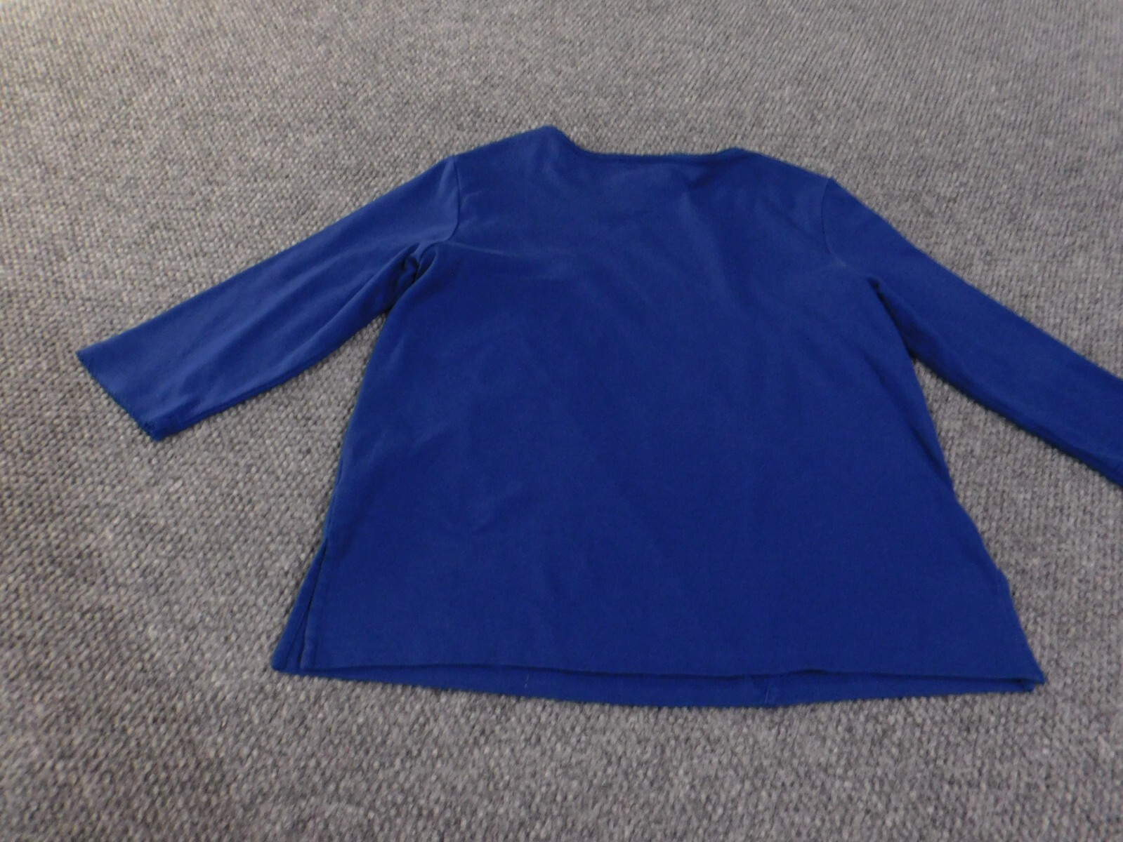 Alfred Dunner top small blue beads rhinestones knit women stretch embellishments