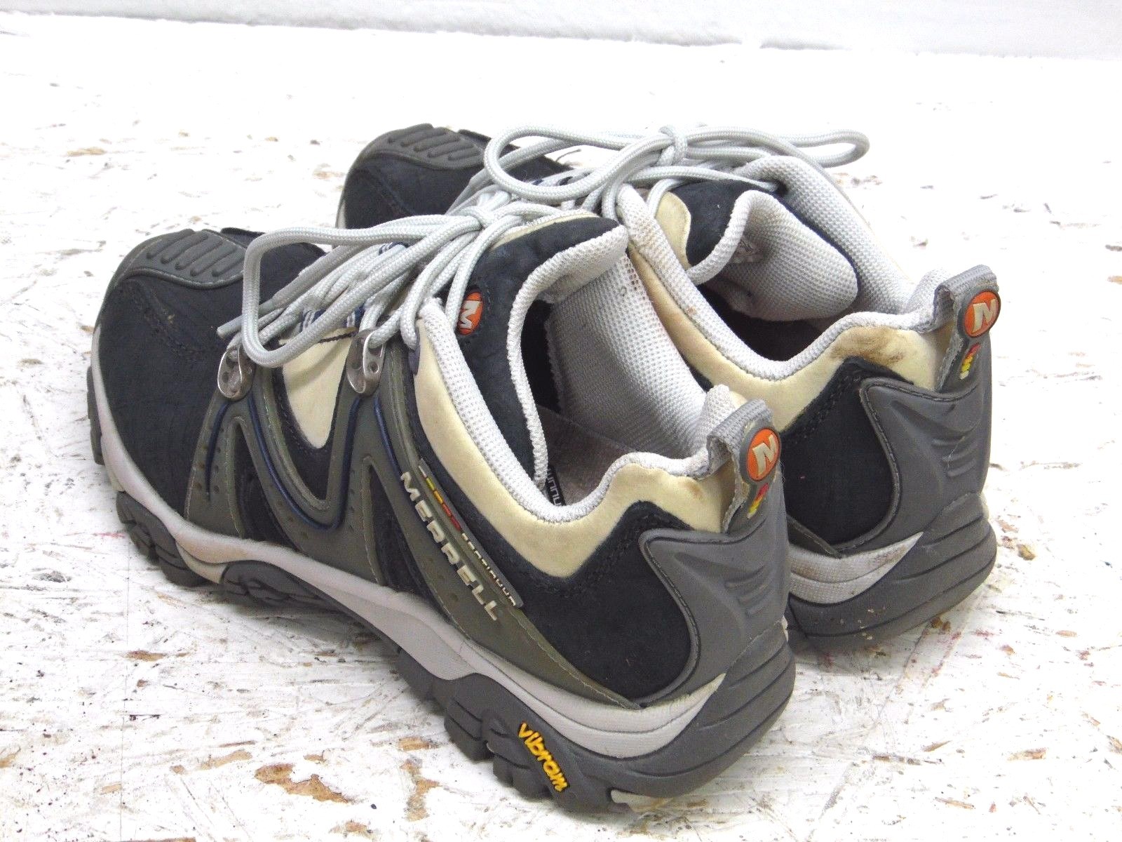 MERRELL REACTOR Leather Hiking/Cross Training Shoes Womens 6 Navy/Gray