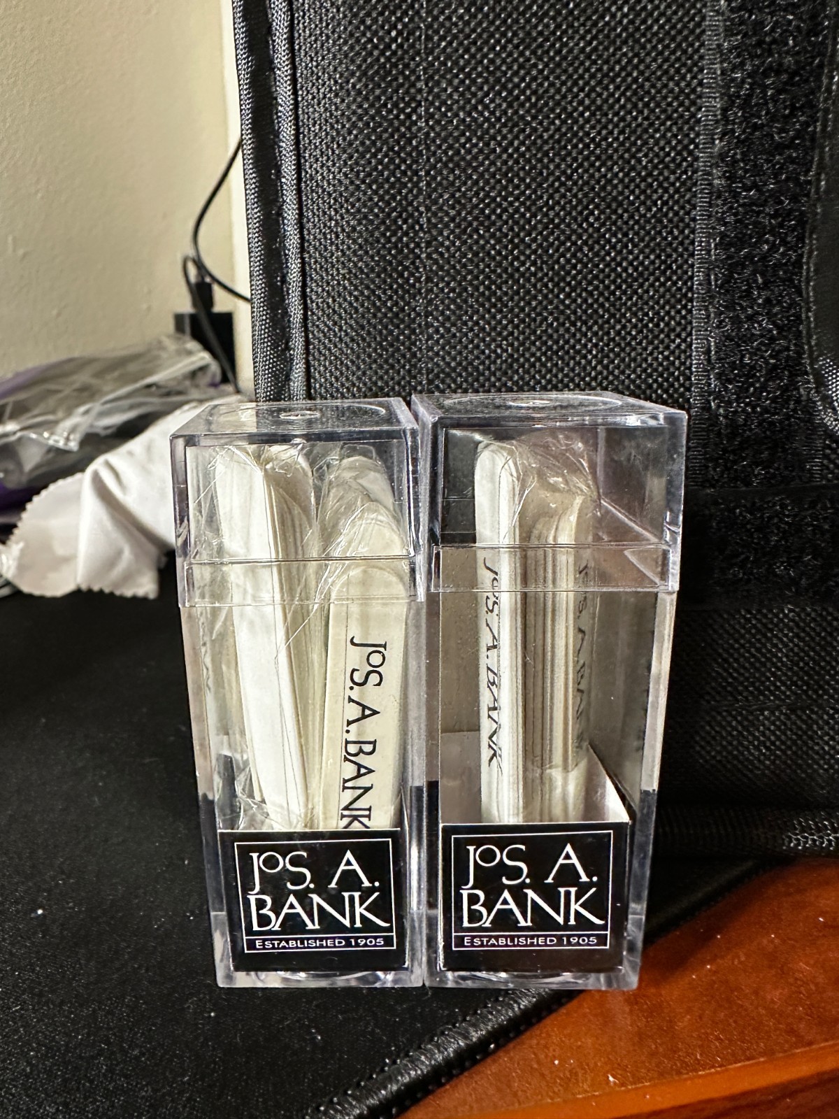 Jos A Bank Collar Stays Lot (2 Sets) Plastic Dress Shirt Collar Supports New