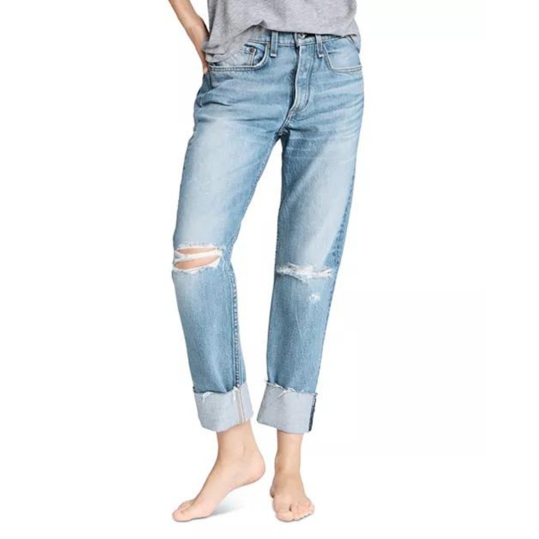 Rag & Bone | Rosa Mid-Rise Boyfriend in Jones | Size 23