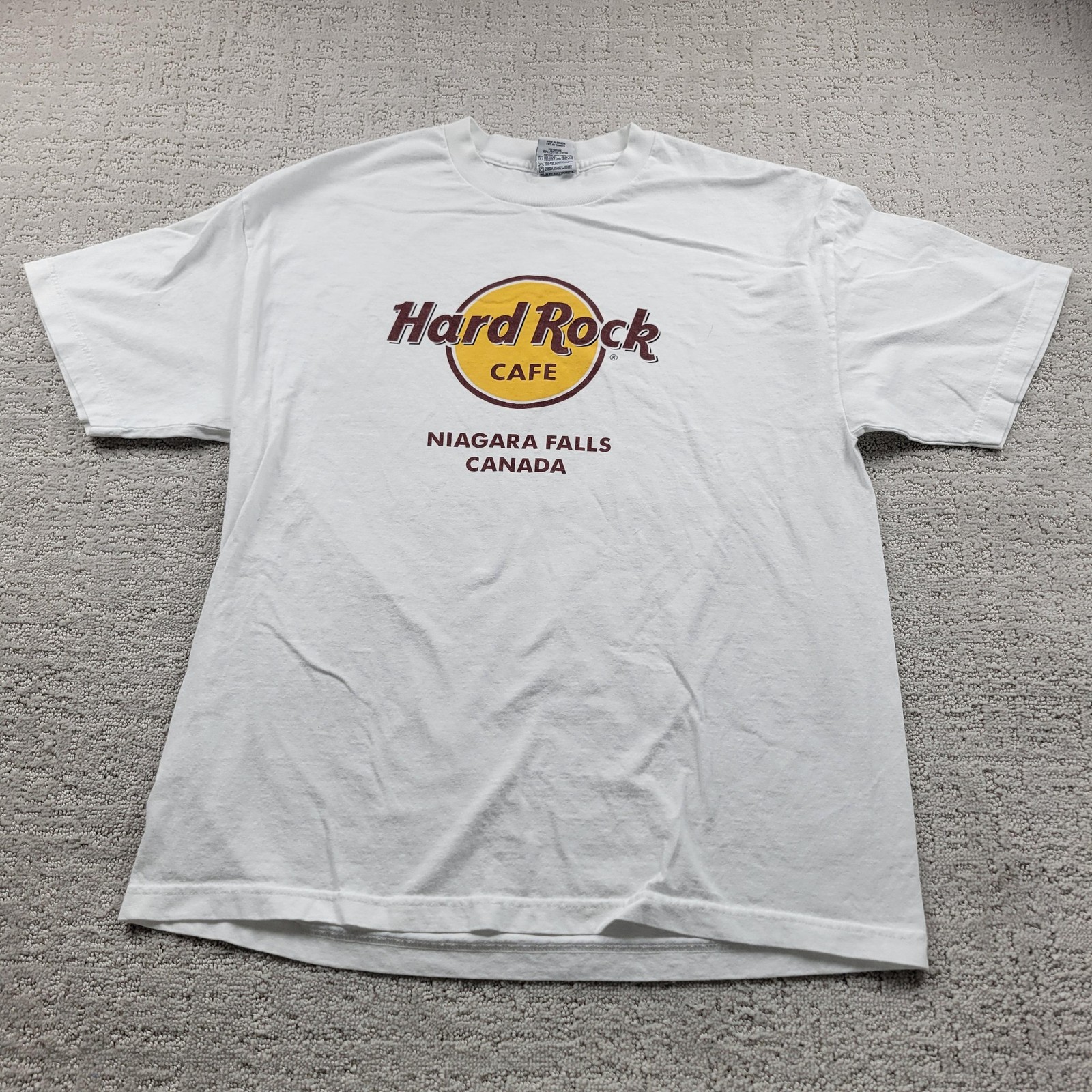 Hard Rock Cafe Shirt Mens XL White Niagara Falls Canada Graphic Tee Preshrunk