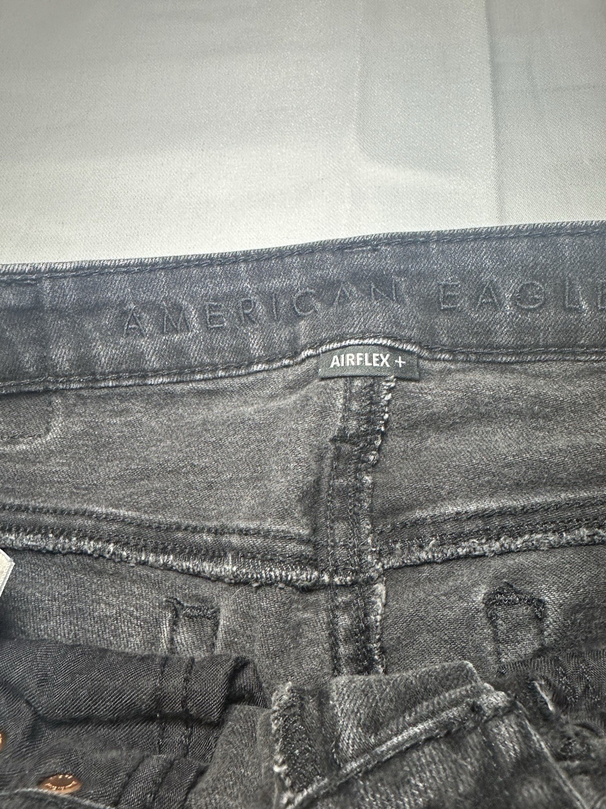 American Eagle Airflex+ Jeans Mens 29×30 Black Distressed Denim Y2K Grunge