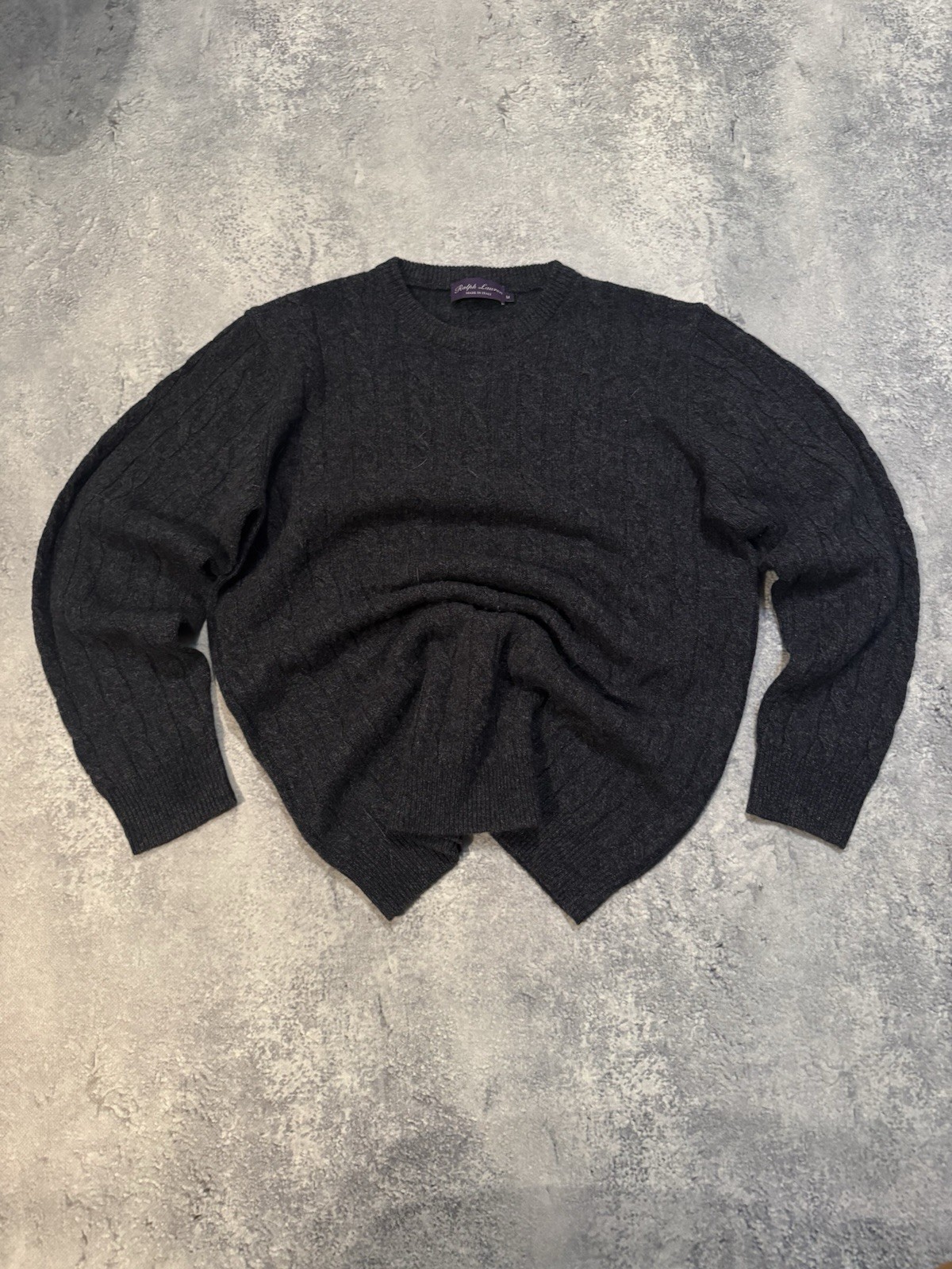 RALPH LAUREN PURPLE LABEL WOOL KNITTED SWEATER SIZE M