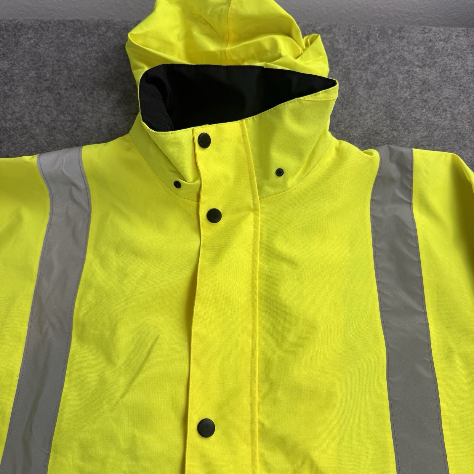 Class 3 Hi Vis High Visibility Waterproof Safety Jacket Large Work Hooded Type R