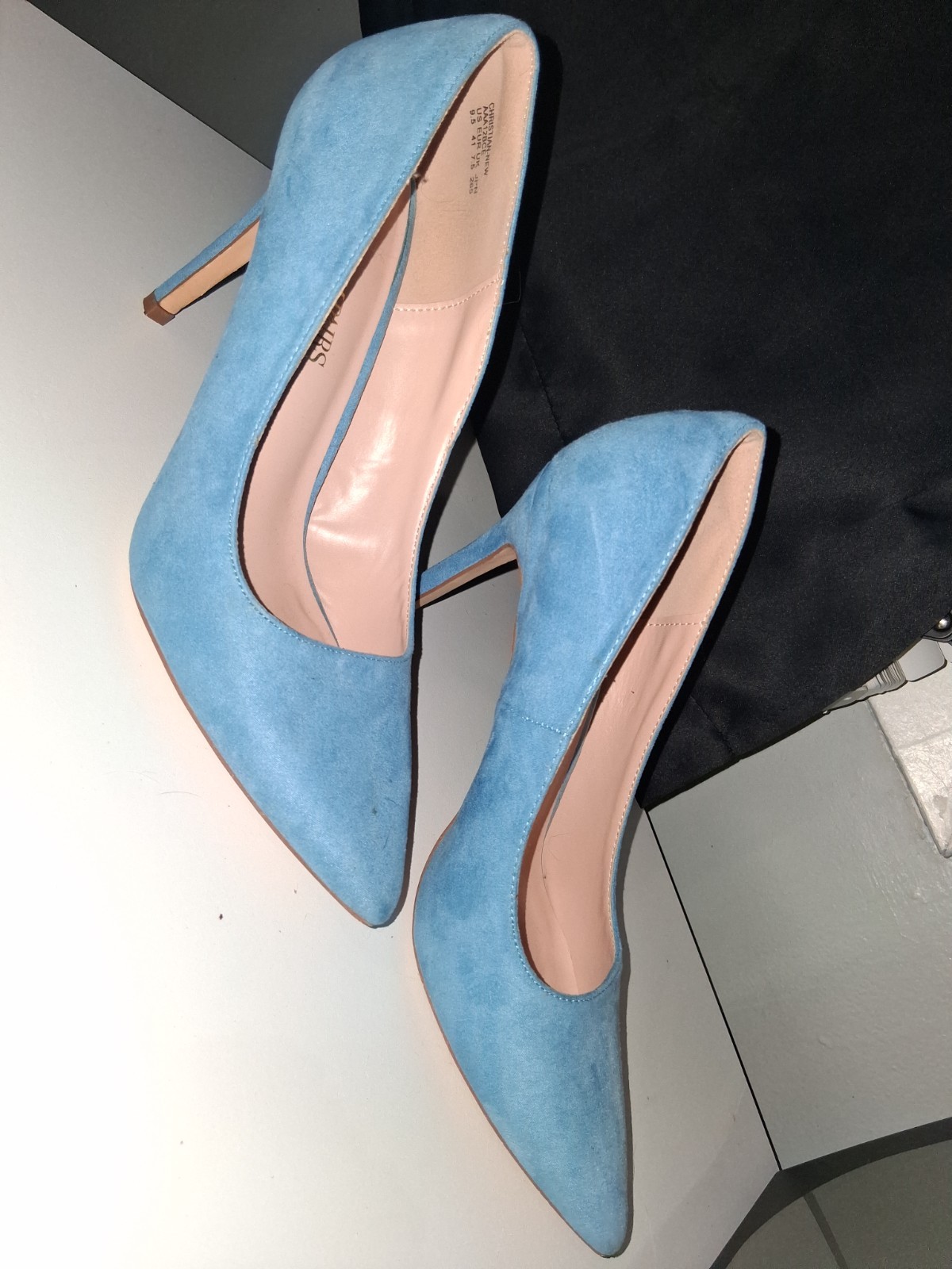 Dream Pairs Blue Faux Suede Pointed Toe Pumps Heels Women’s Size 9.5