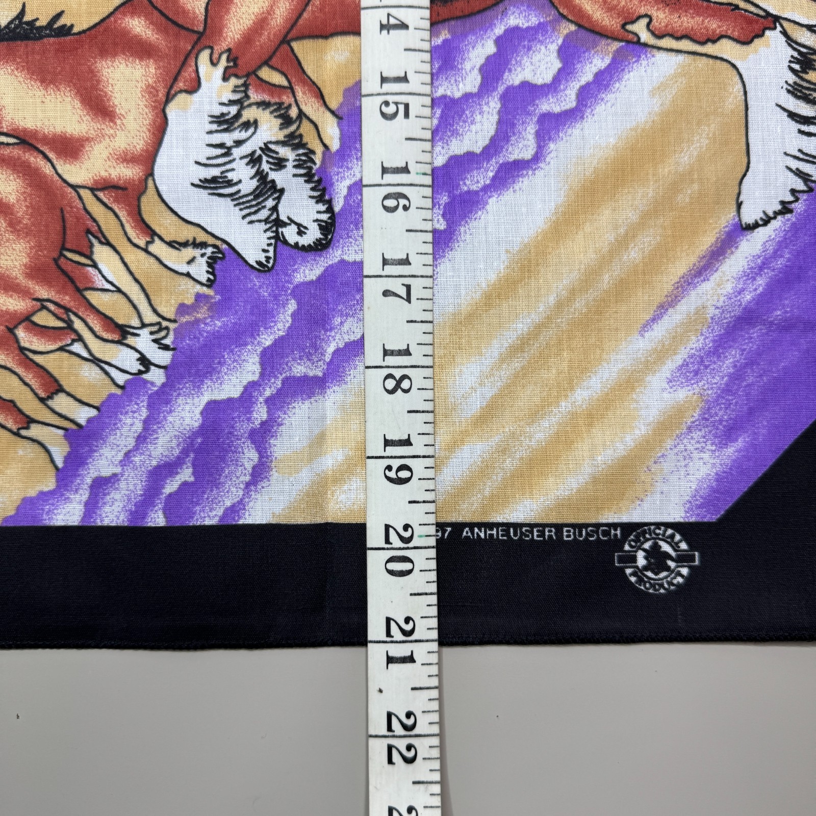 USED – Vintage Budweiser Bandana Cowboy 21 in X 21 in Anheuser Busch Clydesdales