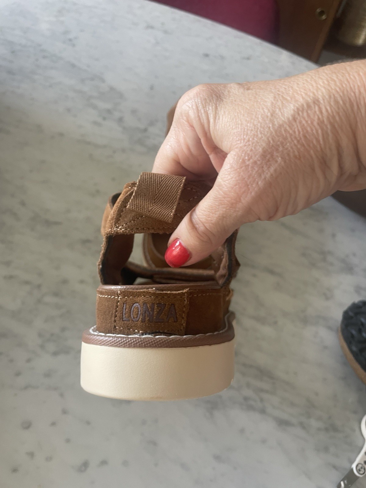 Lonza Brown Suede Sandals