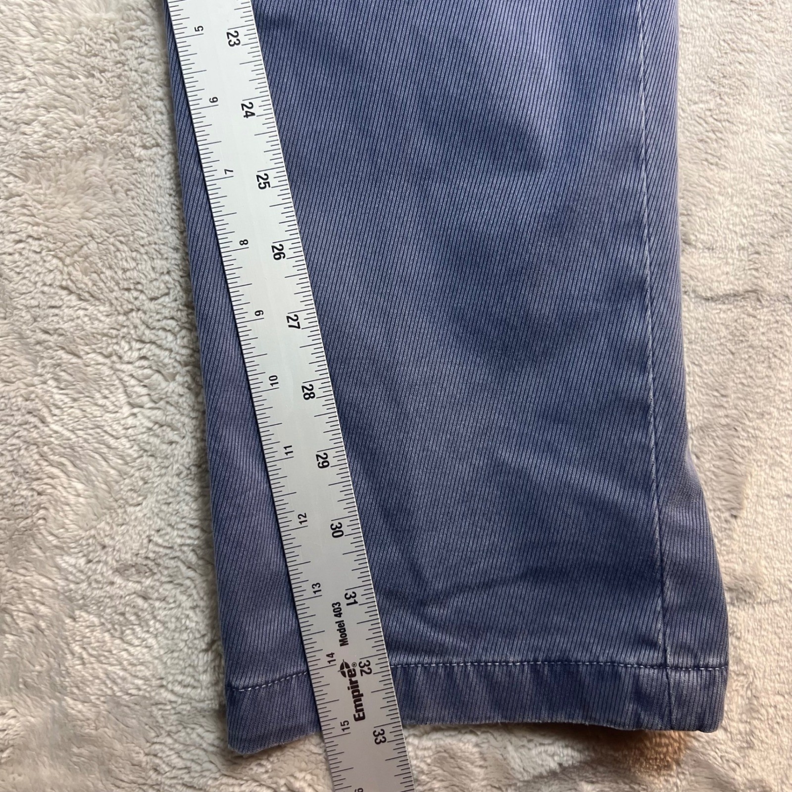 Kiton Napoli Mens 35 Corduroy Pants Blue Made in Italy Fine Wale Trousers