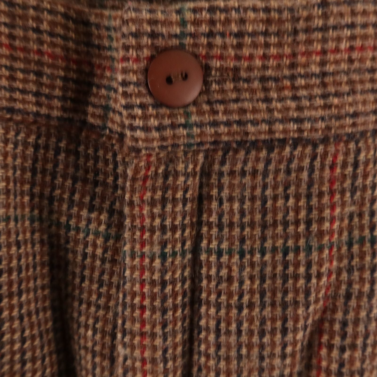 VTG Tweed Suit Womens 12 Brown Houndstooth Check Wool Blend Double Breasted
