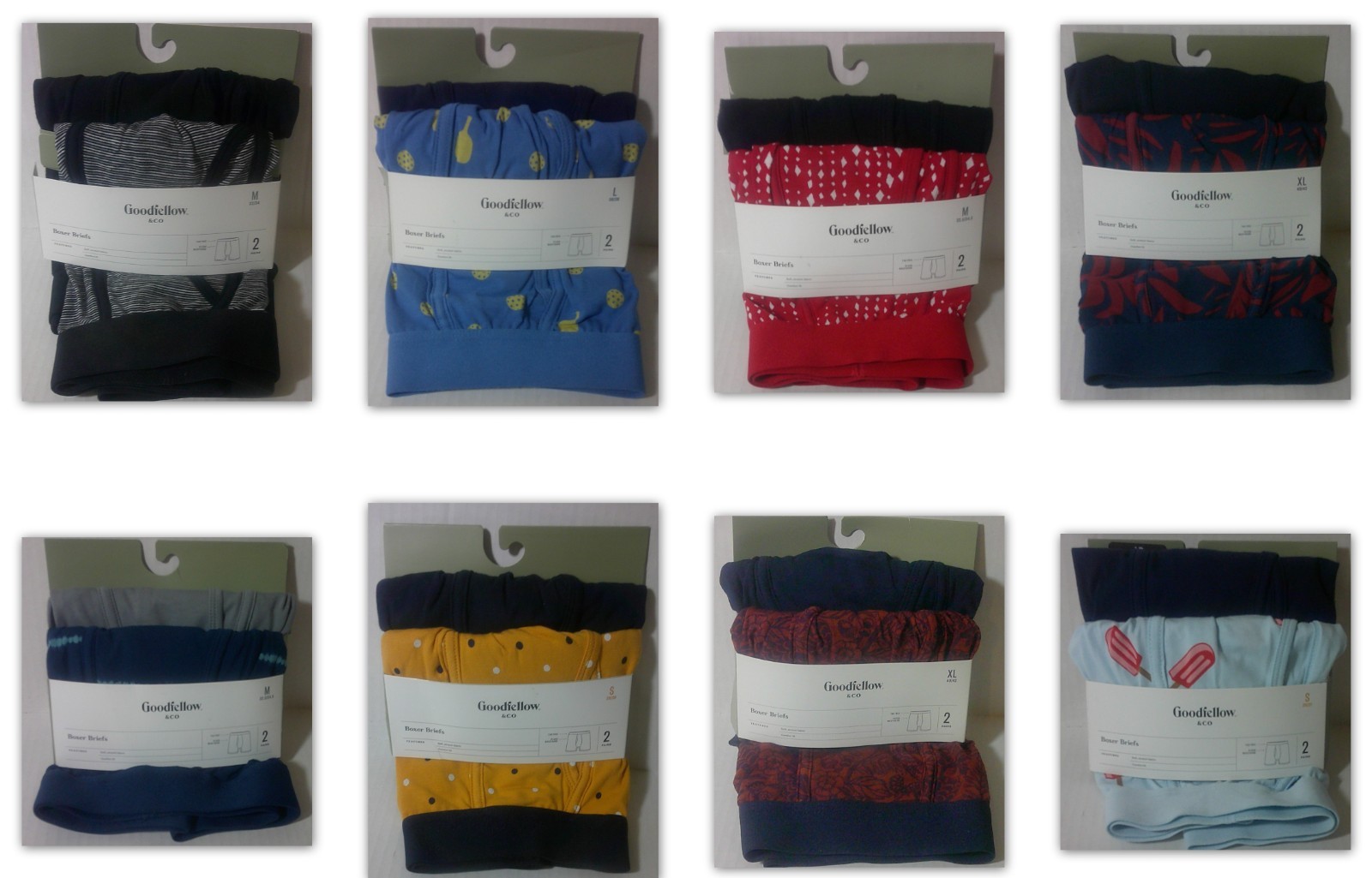 Goodfellow & Co BOXER BRIEFS 2pk Choice solids & prints SOFT STRETCH KNIT fabric