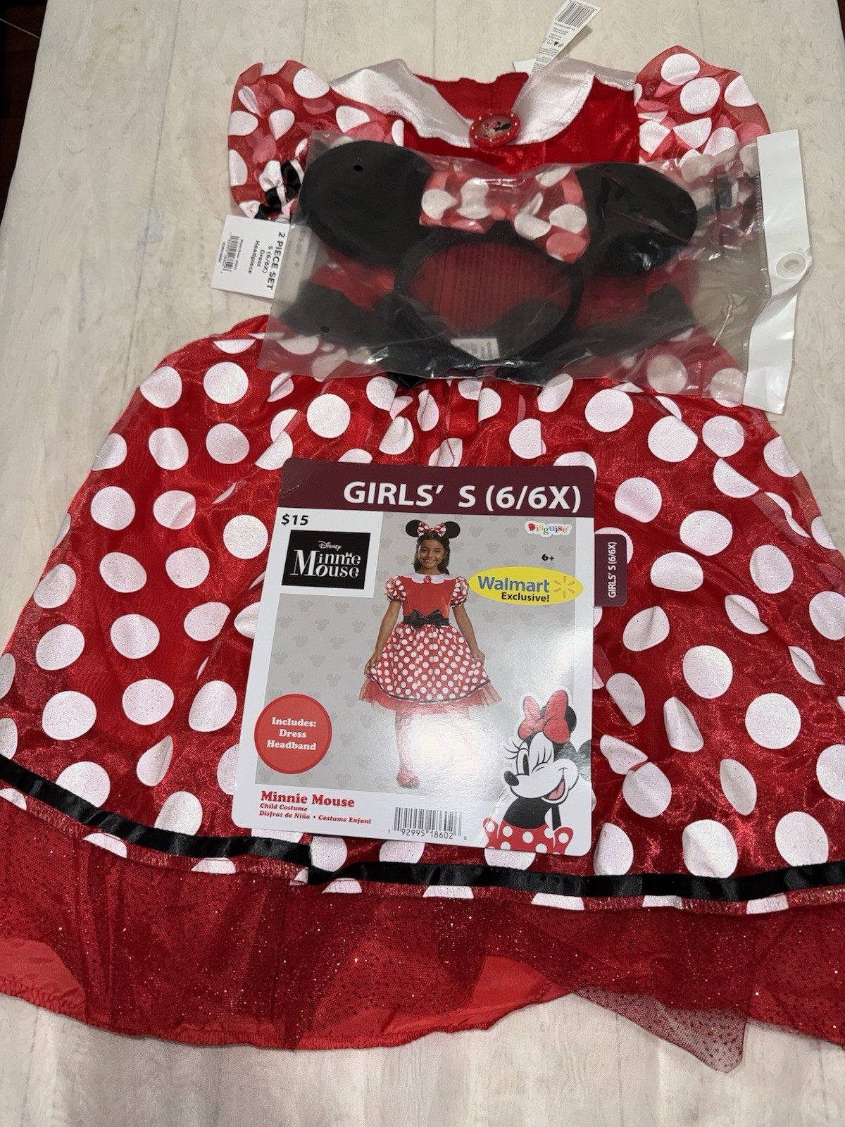 Disney Classics Girls’ Minnie Mouse Costume Dress Sizes S(6/6X)