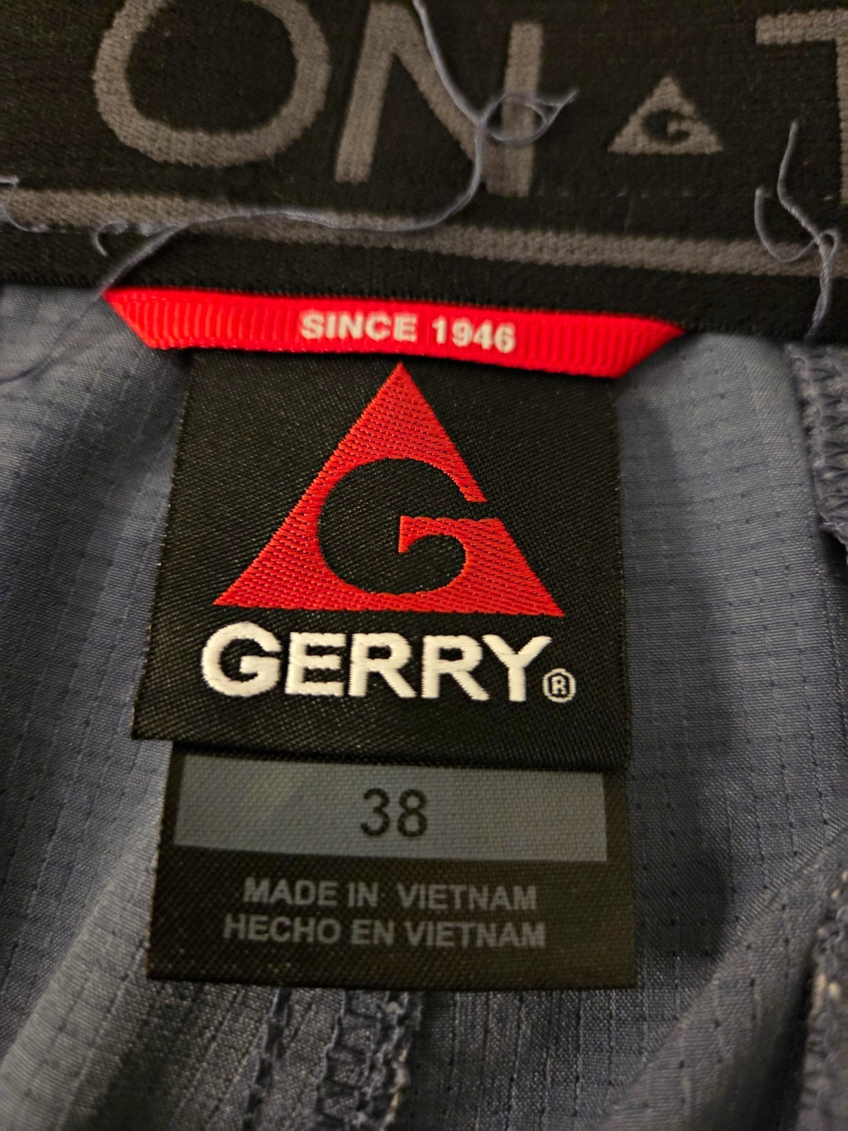 Gerry Men’s Gray/BluePolyester Ripstop Chino Shorts 38 Solid [1112]