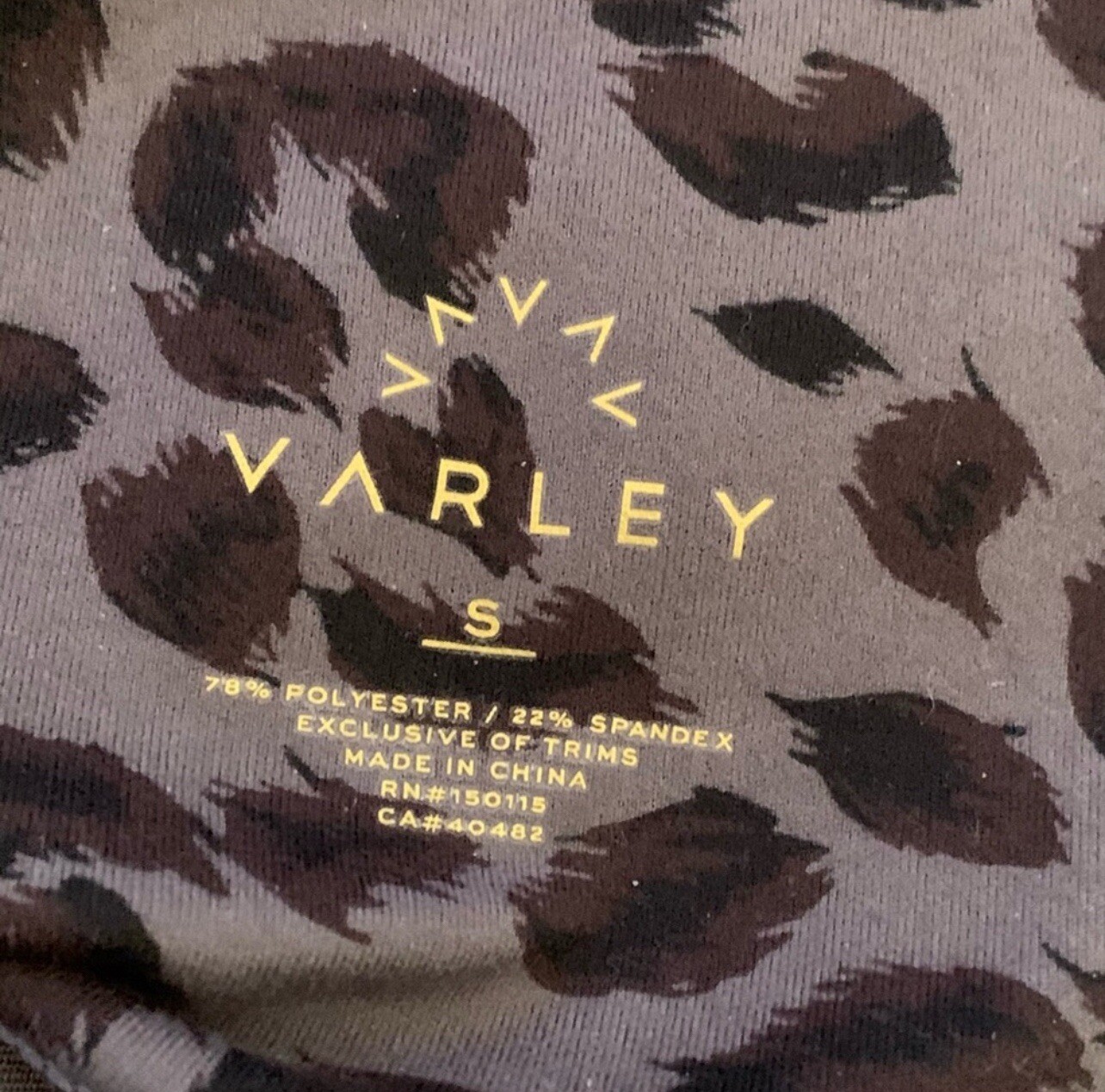 VAVAV VARLEY Century Legging 2.0 Cheetah Print Women’s Size Small