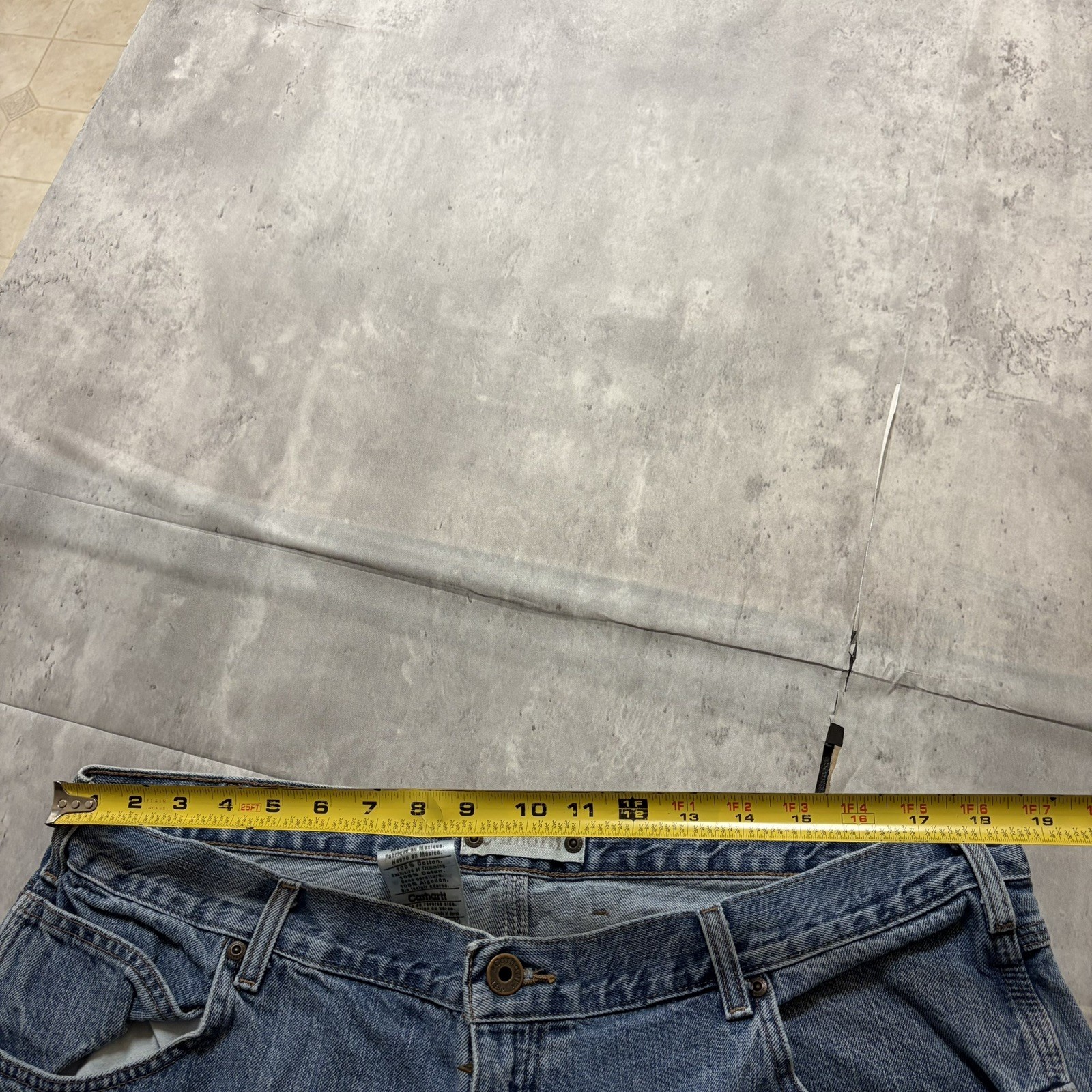 Carhartt B189 LVN Carpenter Jeans 42×30 Loose Fit Workwear Denim Utility