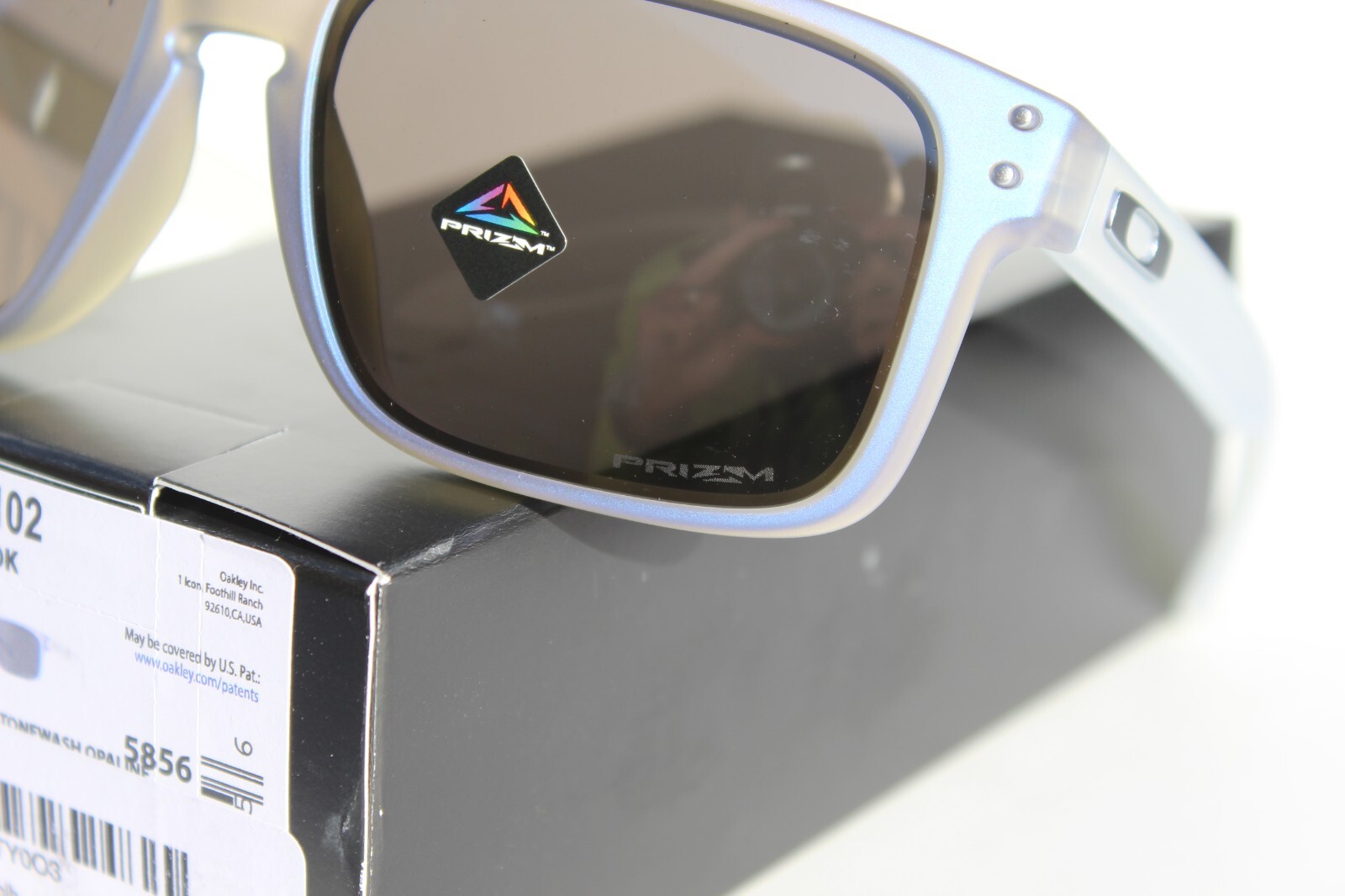 OAKLEY Holbrook Sunglasses Matte Stonewash Opaline/Prizm Black OO9102-X8 NEW