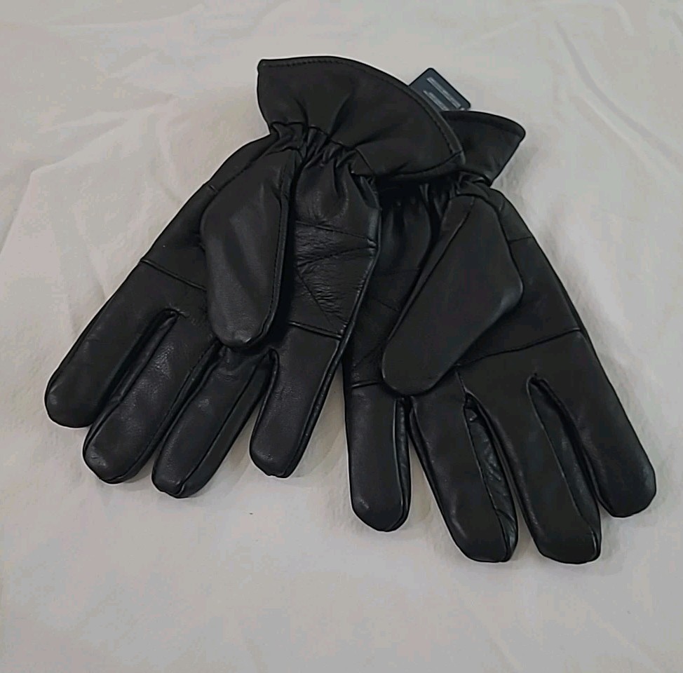 Tom Franks Men’s Leather Gloves With Foam Lining. Size M/L. New WT