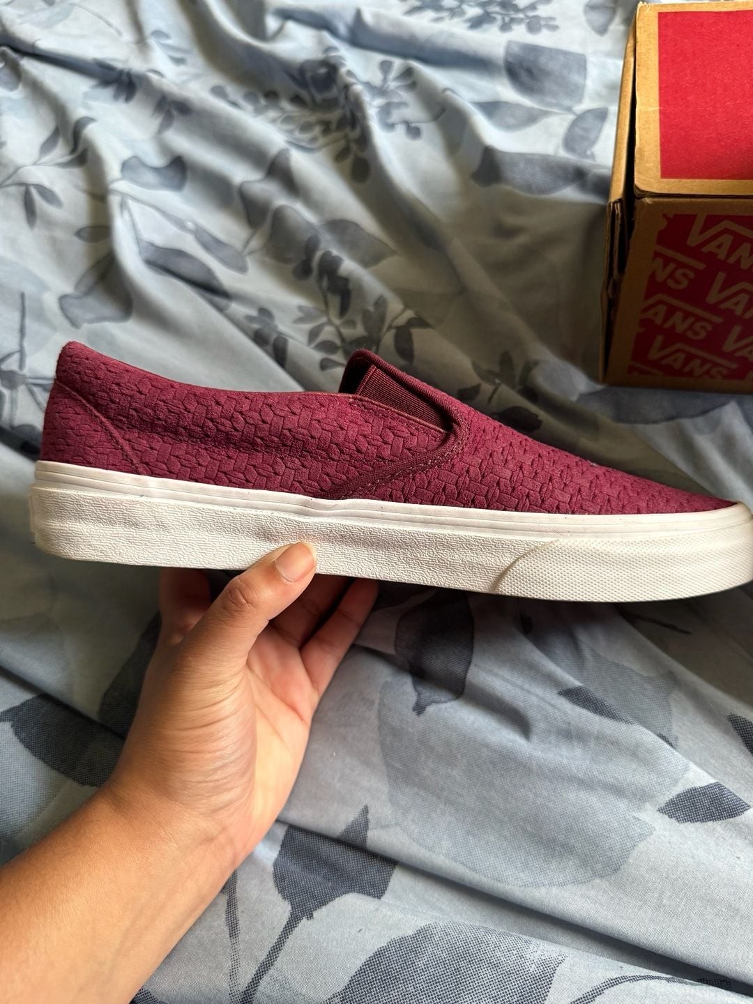 Vans Classic Slip-On Suede Embossed Weave Port Royale/True White