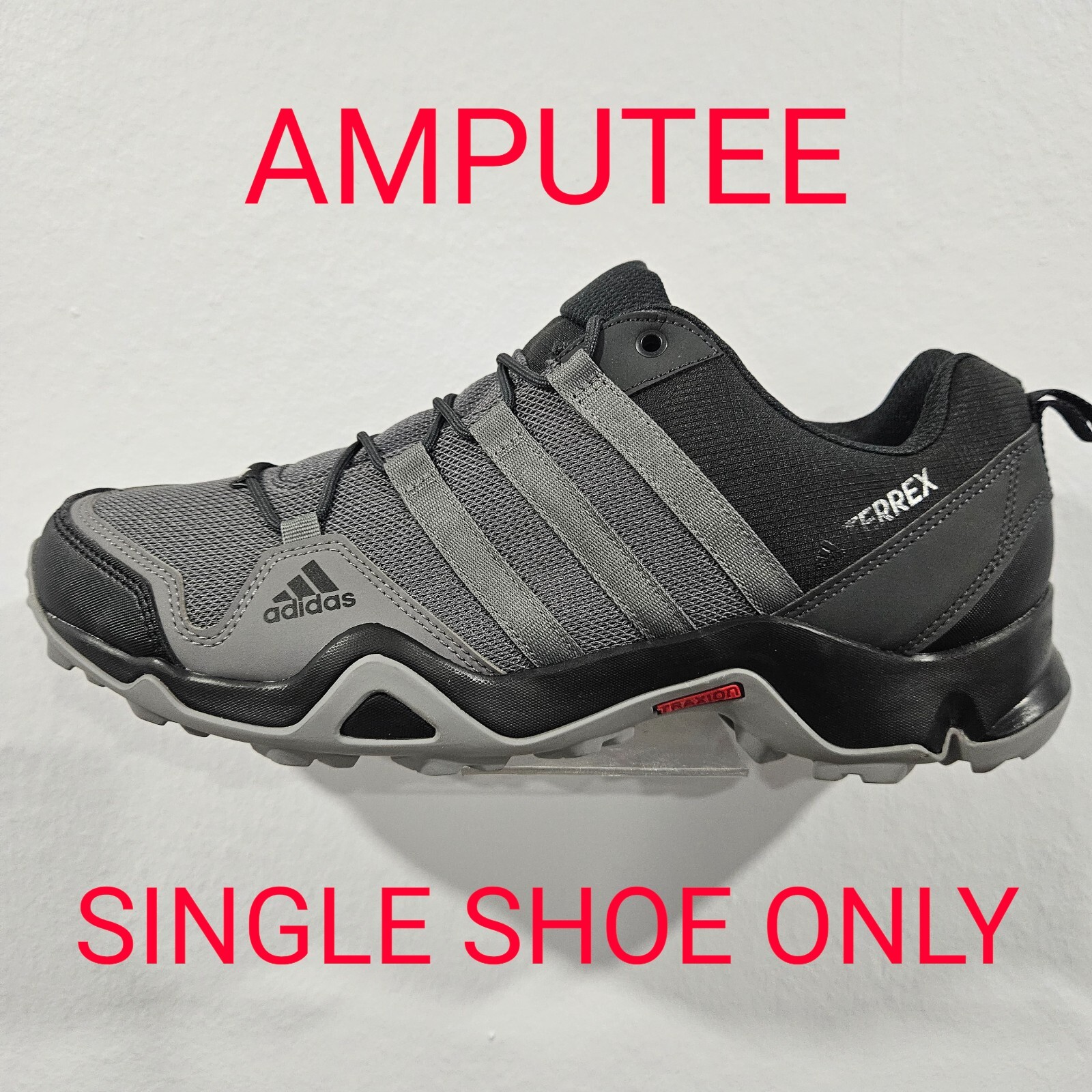 ADIDAS Men’s AX2R Outdoor Hiking Shoe ~ Gray ~ Amputee/Single Shoe