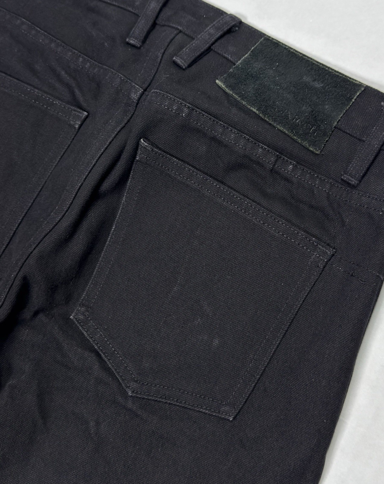 3sixteen ST-220X Slim Tapered Double Black Selvedge Jeans Button Fly Men’s 33×25
