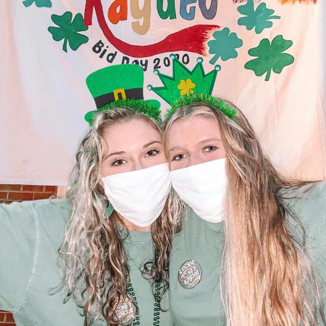 Uranian St. Patrick’s Day Headbands Green Hat 4.3*5.1 IN/11*13 cm,