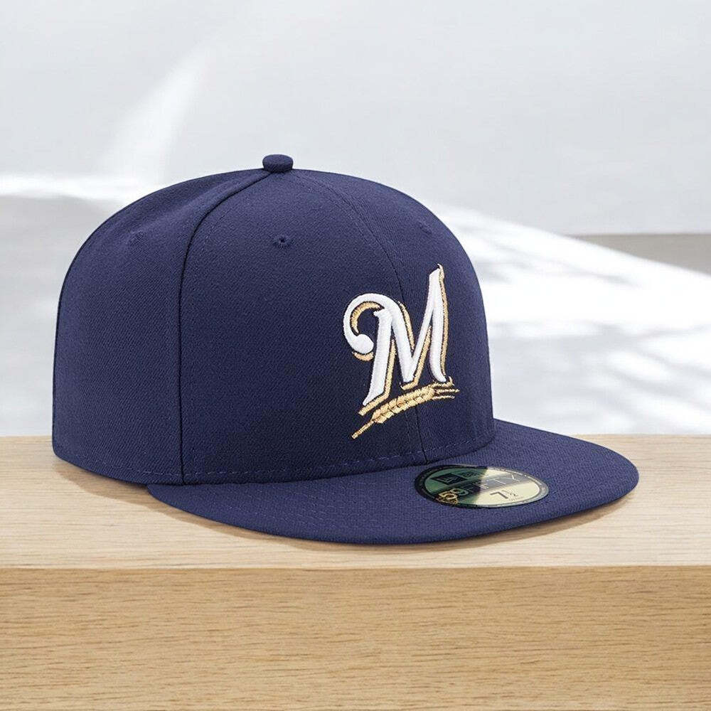 [70361062] Mens New Era MLB Authentic 59Fifty Performance Fitted – Brewers