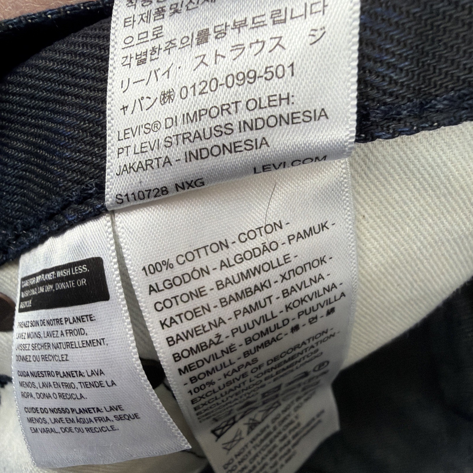 Levi’s Premium 578 Baggy Coated Denim Jeans Men’s Size 33×30 Blue Cotton Y2K