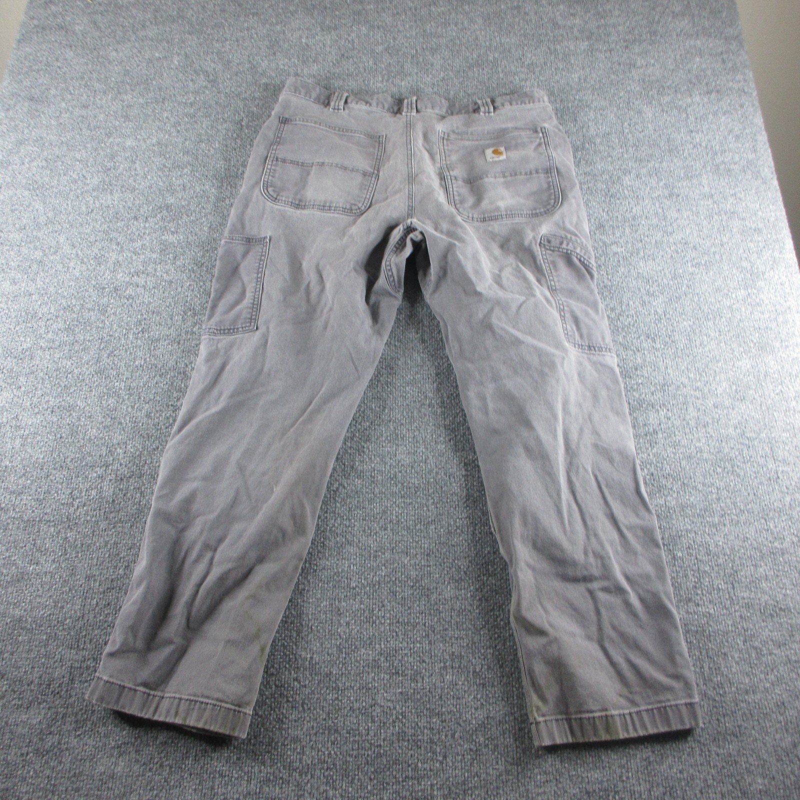 Carhartt Pants Mens 36×28 Gray Double Knee Relaxed Fit Workwear 102802-029 *