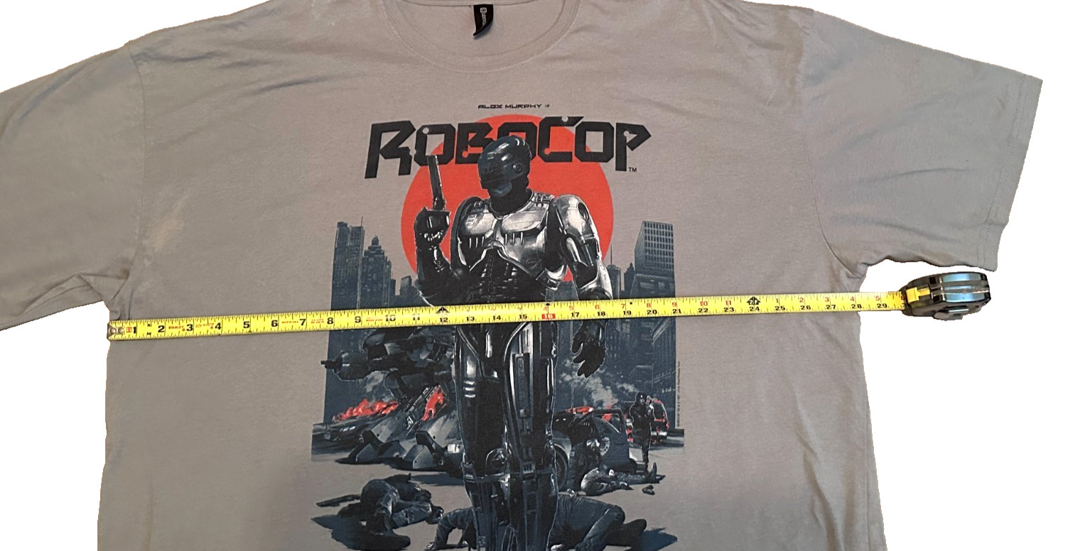 ROBOCOP T Shirt Size 3XL Loot Crate Exclusive Gray Graphic Mens 80s Tee Alex