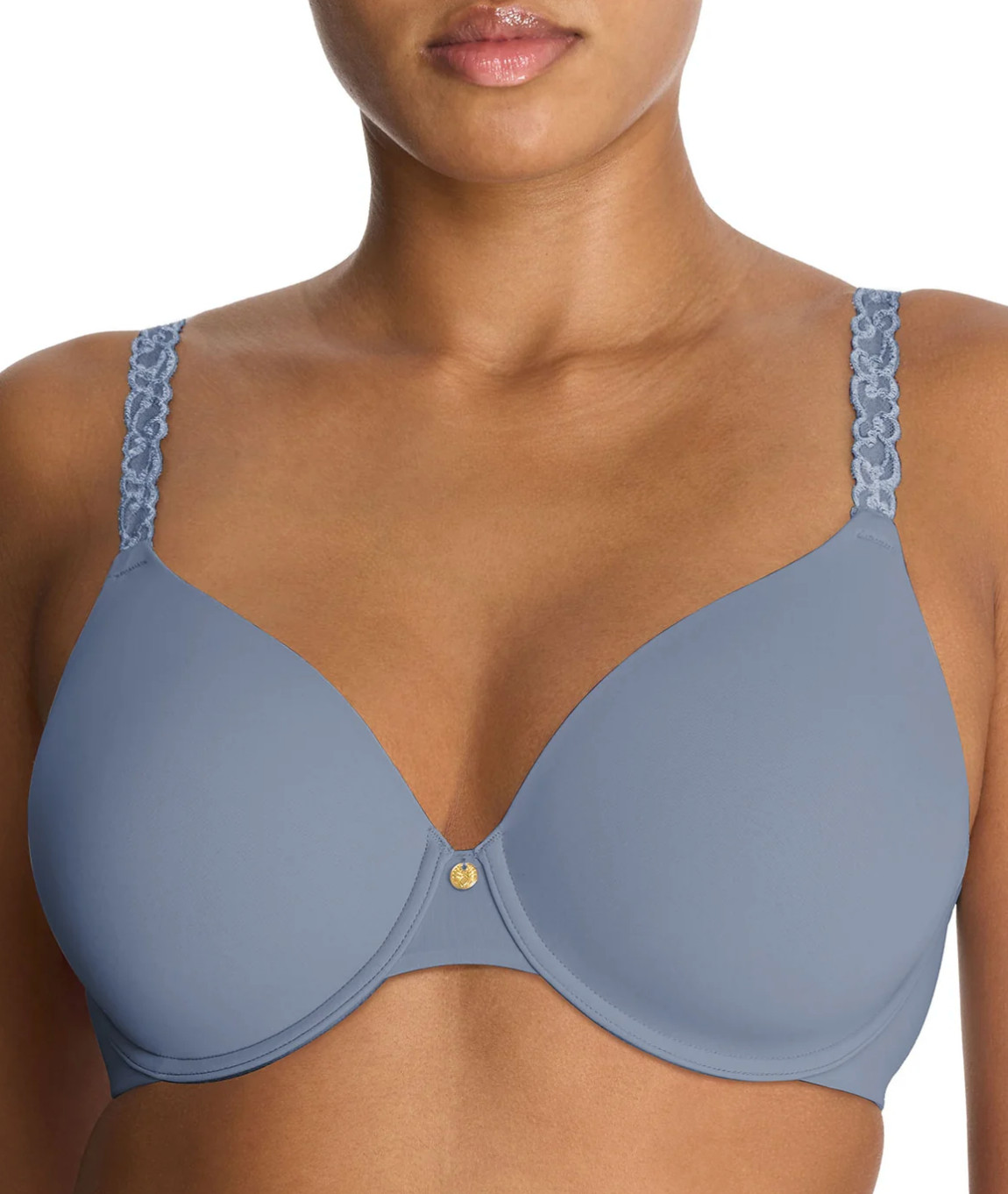 Natori 32B Pure Luxe Full Fit T-Shirt Bra NWOT 732080 Blue / Gray