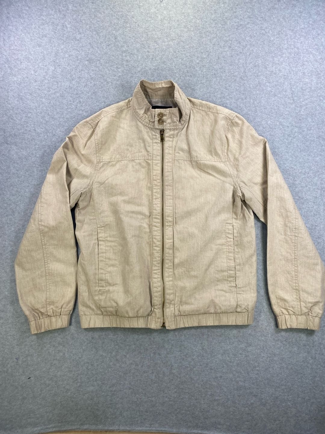 Banana Republic Men’s Tan Linen Blend Harrington Jacket