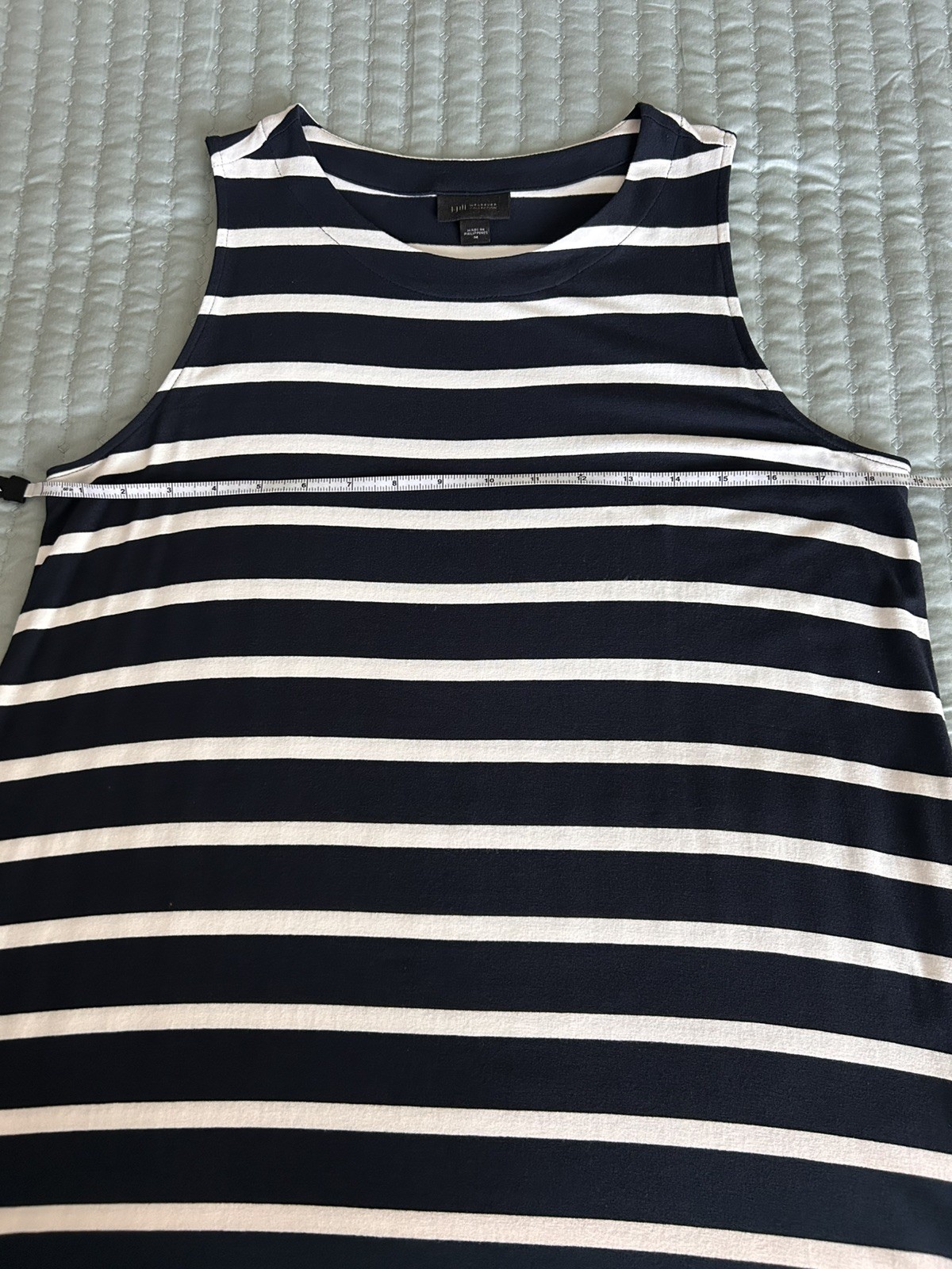 J. Jill Wearever Medium Women’s Navy/ White Striped Sleeveless Tunic Top