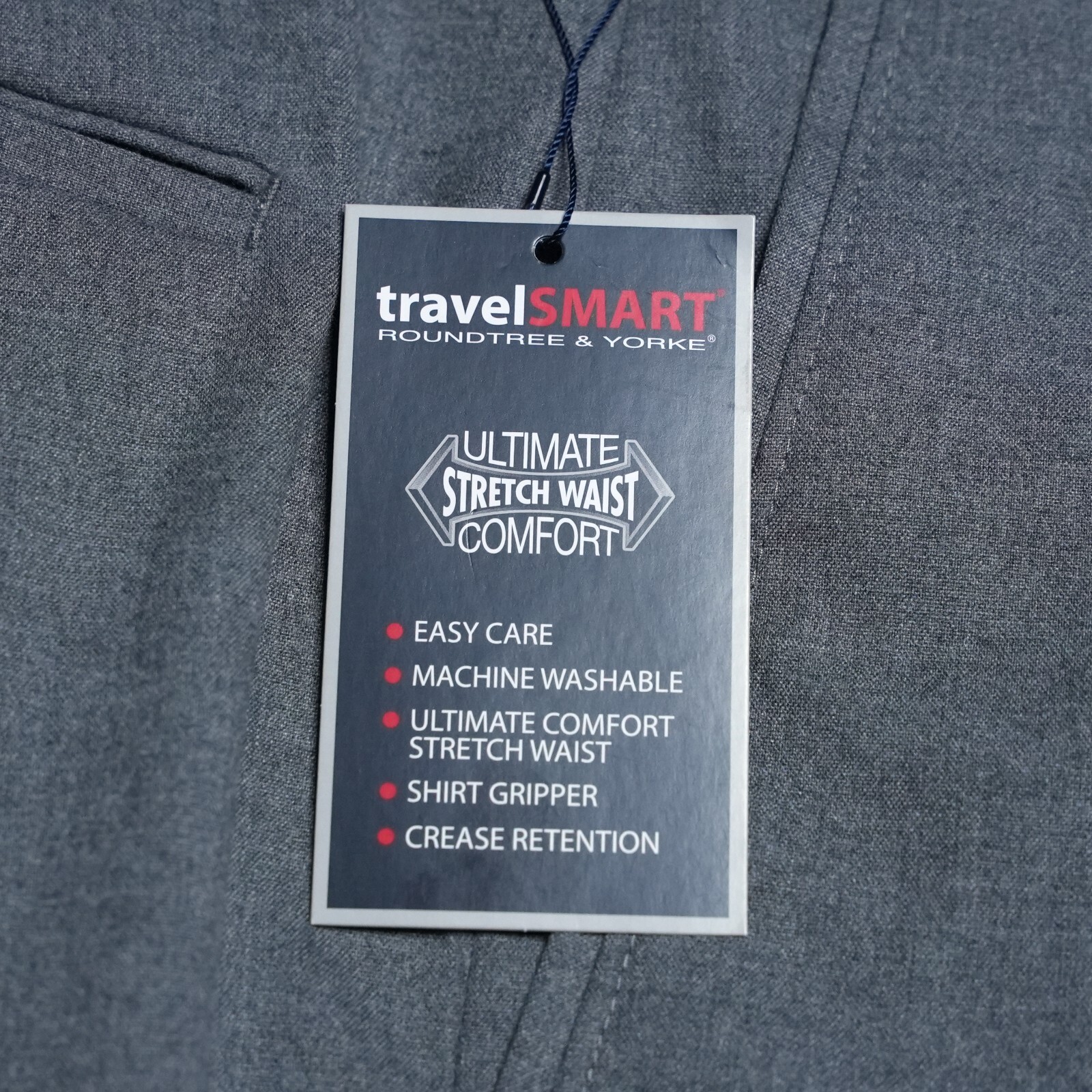 Roundtree & Yorke TravelSmart Pants LT 36″x36″ Tall Gray Easy Care Comfort NWT
